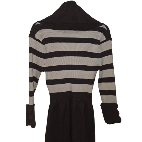 Apostrophe Junior Sweater Dress Size PM Striped Cowl Neck Pre-Owned Like New - Picture 11 of 12